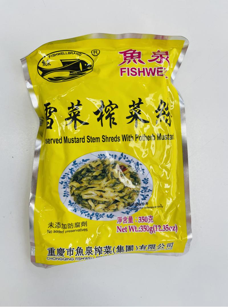 中国 鱼泉 雪菜榨菜丝 350G
