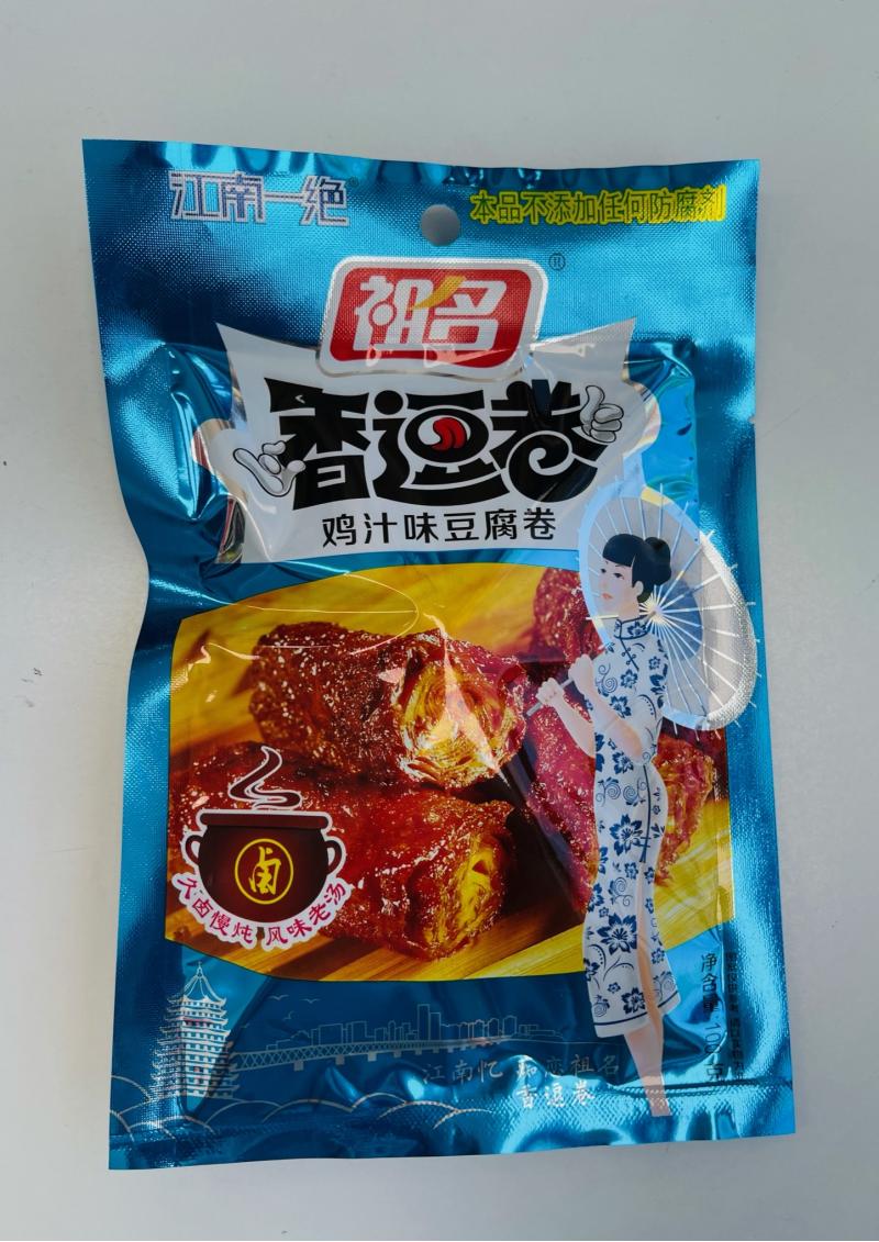 中国祖名 鸡汁味 豆腐卷 100G