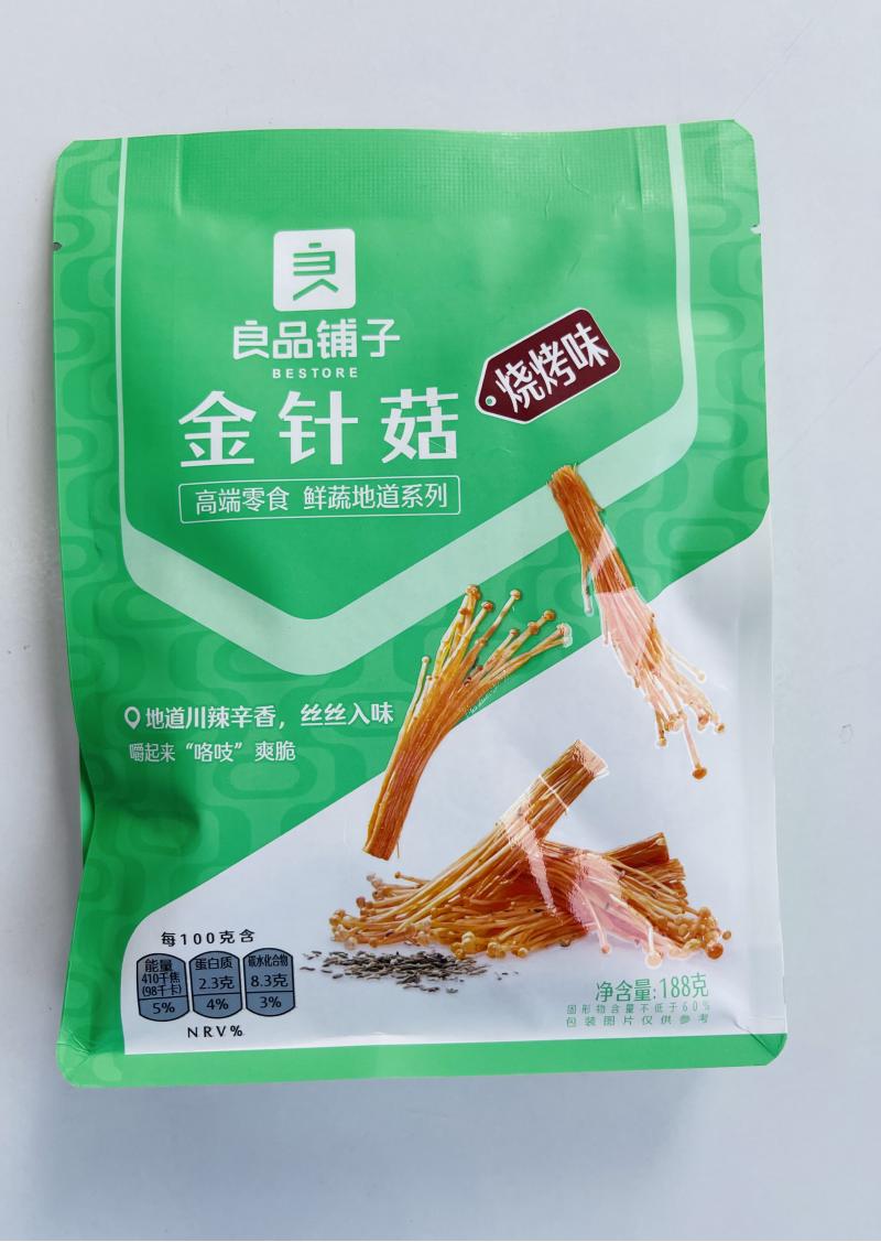 中国 良品铺子 烧烤味金针菇 188G