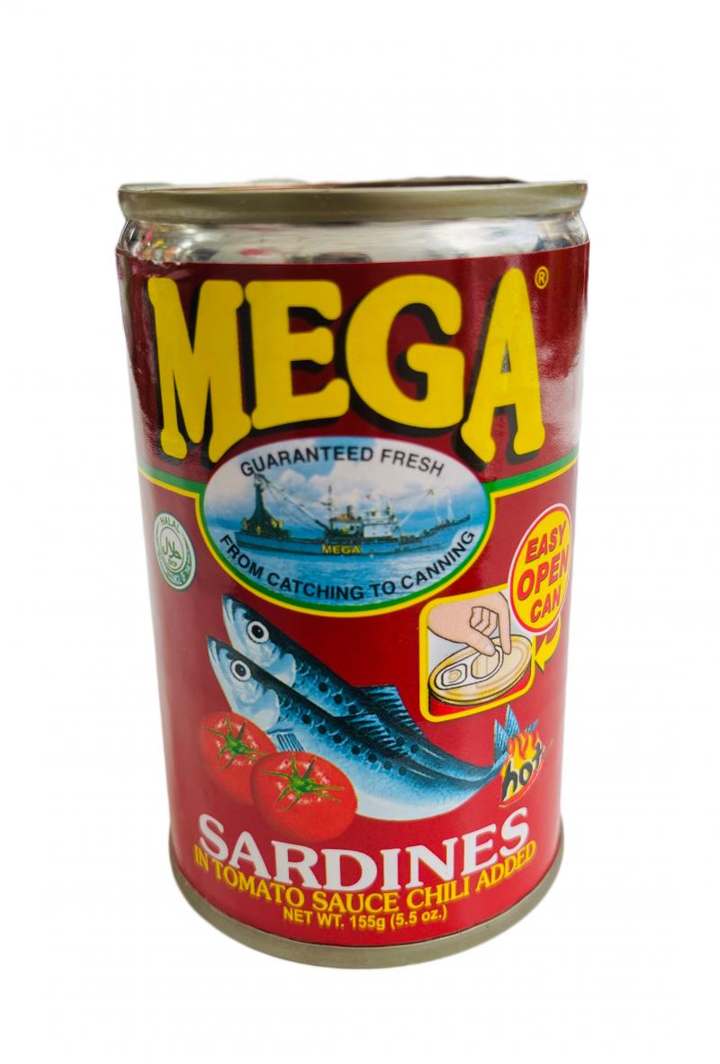 PHILIPPINES MEGA SARDINES WITH SPICY SAUCE 155G