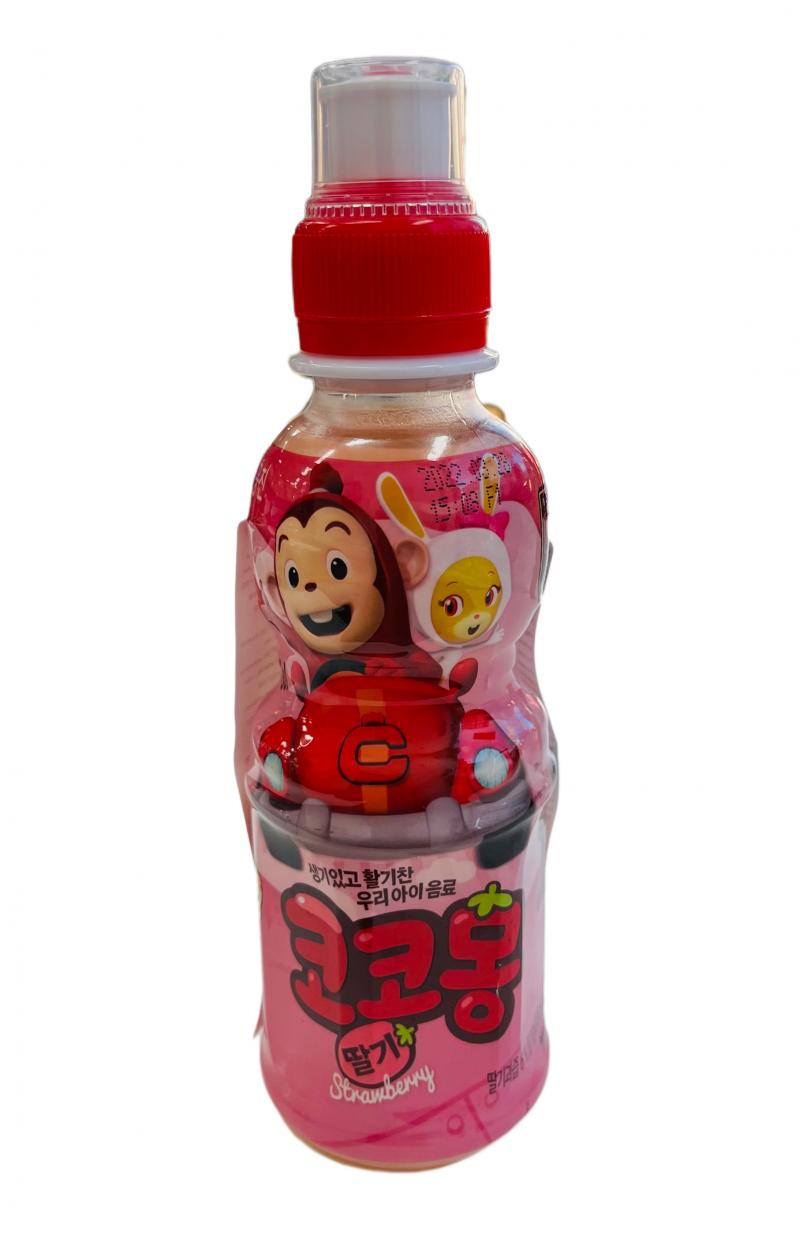 韩国 熊津 香肠猴 草莓汁 200ML
