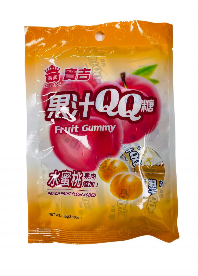 台湾 义美 水蜜桃味 果汁QQ糖 88G