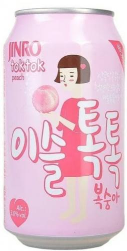 韩国 JINRO TOKTOK 酒精饮料  桃子味 355ml 3%vol  