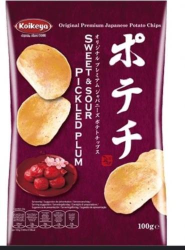 日本 湖 薯片 酸甜梅子味 100g