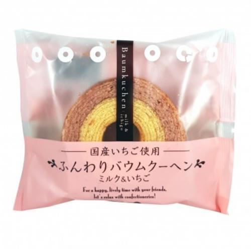 日本 太阳 年轮蛋糕 草莓牛奶味 75g