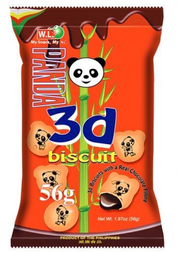 菲律宾 WL 3D熊猫巧克力饼干 56g