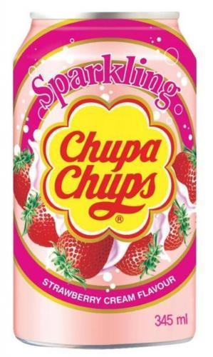 韩国 CHUPA CHUPS 奶油草莓汽水 345ml