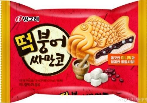 韩国 BINGGRAE 鲷鱼烧红豆雪糕 150毫升