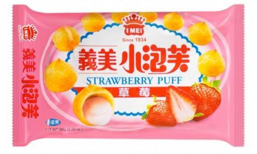 台湾 义美 小泡芙 草莓味 57g