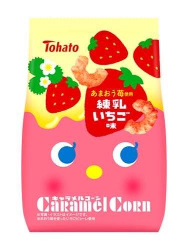 日本 桃哈多 草莓炼乳栗米条 65g