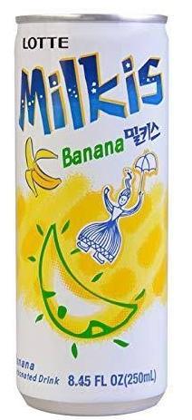 韩国 乐天 牛奶碳酸饮料 香蕉味 250ML