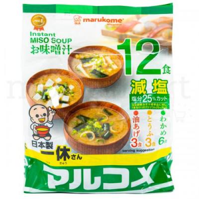 Marukome日本速食味增汤减盐12包