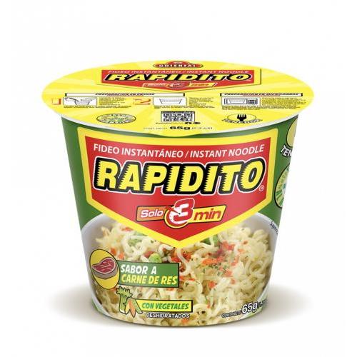 Rapidito 牛肉味罐装方便面 65g