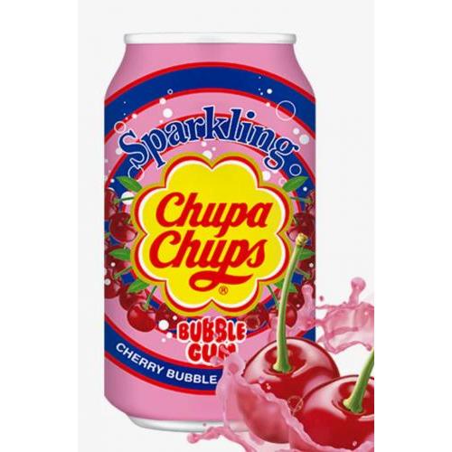 韩国 CHUPA CHUPS 樱桃泡泡糖味汽水 345ml