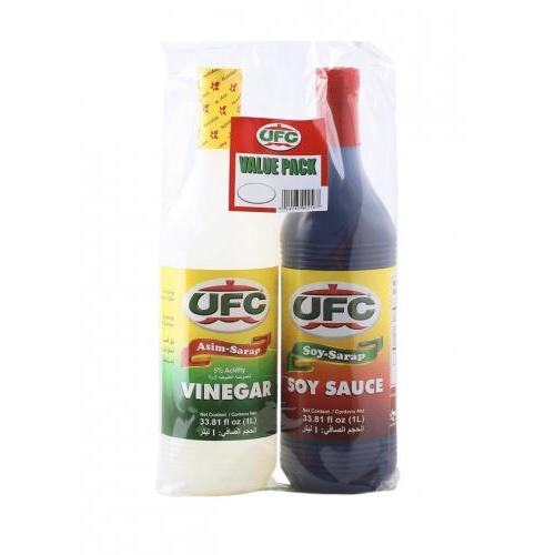 Ufc 菲律宾醋和酱油 实惠装 1000毫升/瓶