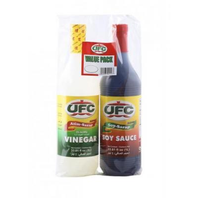Ufc 菲律宾醋和酱油 实惠装 1000毫升/瓶