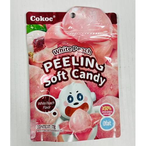 Cokoc牌 白水蜜桃味可脱皮口香糖 60克