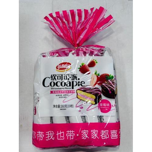 达利园 软可可派 草莓味 260克