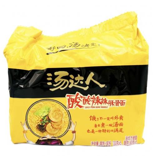 汤达人 酸酸辣辣豚骨面 130克x5包
