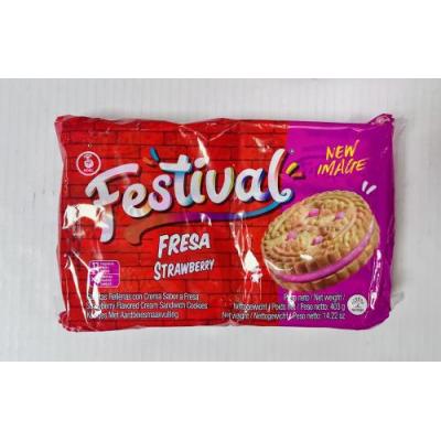 Festival strawberry flavor biscuits 403g