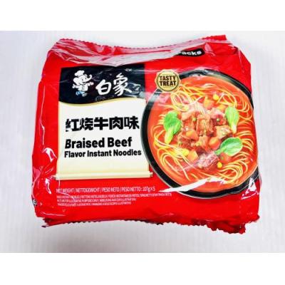 白象 红烧牛肉味方便面 五连包 107克