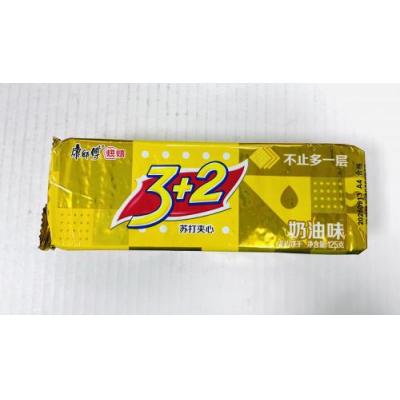 康师傅 3+2 苏打夹心饼干 奶油味 125克