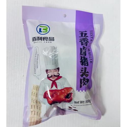 佰利 五香卤猪头肉 开袋即食 500G