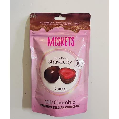 Miskets 比利时牛奶巧克力冻干草莓 80克